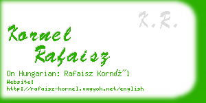 kornel rafaisz business card